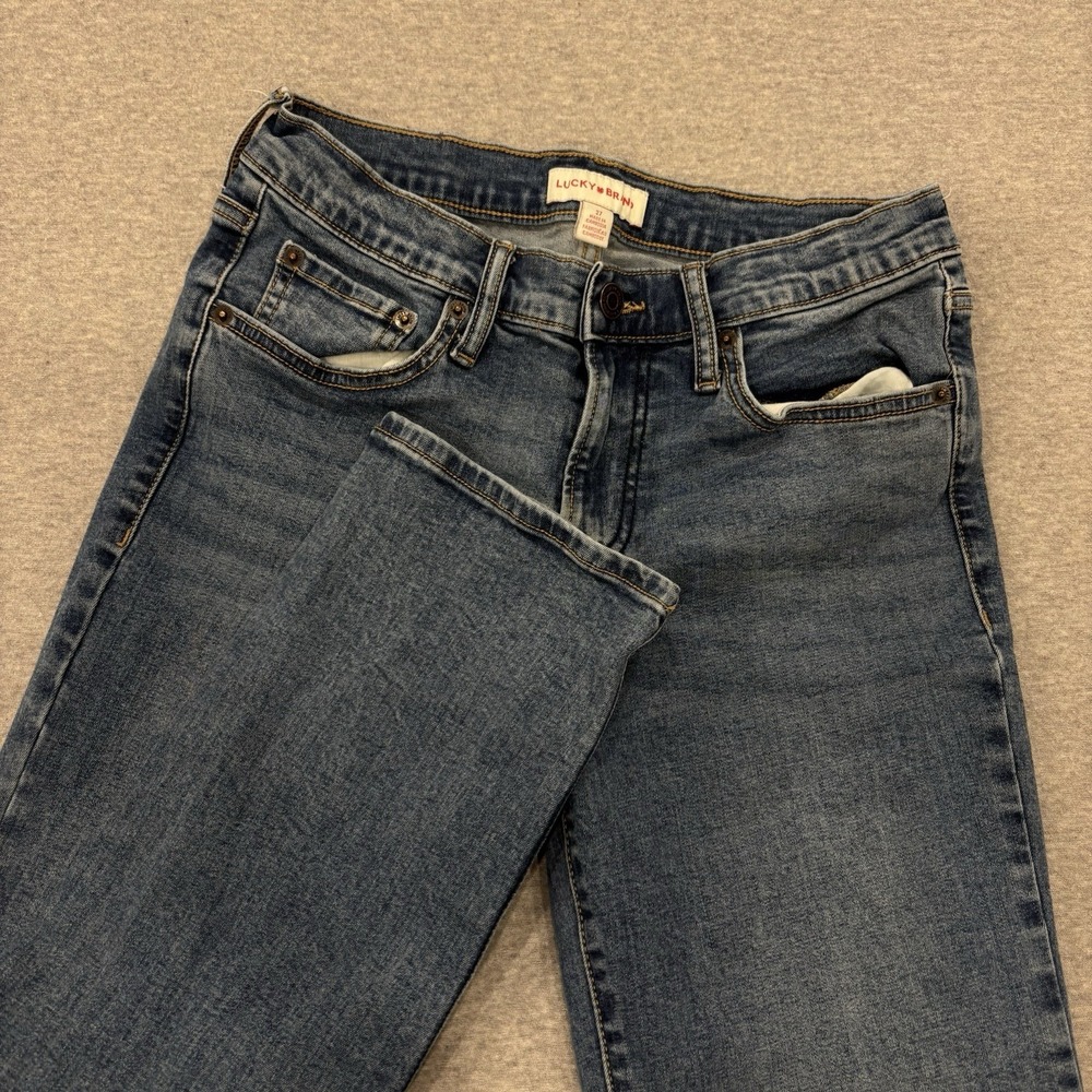 Lucky Brand Sweet Mid Rise Straight Jeans Women's Size 27x29 Blue Medium Wash
